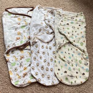 SwaddleMe Bundle of 3 Swaddles Jungle and Forest Animals Sz Large (14-20 lbs)